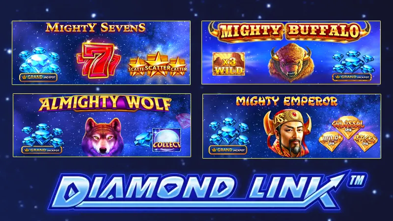 Diamond Link jackpot slots van Novomatic