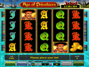 Age of Privateers jackpot slot Novomatic Age of Privateers