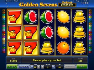 Golden Sevens jackpot slot Novomatic Golden Sevens
