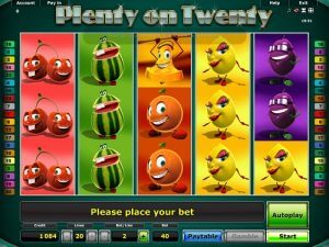 Plenty on Twenty slot Novomatic Plenty on Twenty
