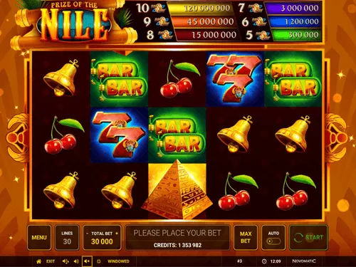 Prize of the Nile jackpot slot Novomatic